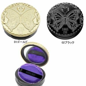 【CU】ANNA　SUI　アナ スイ ルース フェイス パウダーミニコンパクトのみ ミラー鏡　パフ付き　02ブラック　ana-looseface-compact【新品