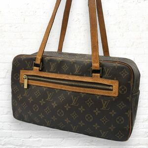 LOUIS VUITTON シテ ルイヴィトン モノグラム ブラウン ハンドバッグ ワンショルダー レディース