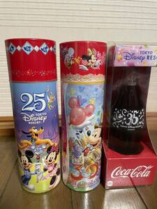 最終価格コカコーラ 東京ディズニー　Coca Cola コラボ　限定3本セット　25.30.35周年記念ボトル