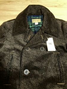 RRL コーデュロイPコート　M ブラウンブラック系　内張緑黒チェック　ヴィンテージ加工　ダブルアールエル L XL　レア　風合い