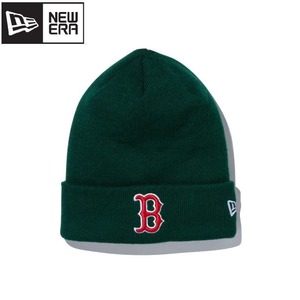 NEWERA ニューエラ ボストン レッドソックス MLB ニット帽 ビーニー ニットキャップ 刺繍 ユニセックス フリーサイズ 緑 グリーン