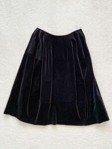 COMME des GARCONS sizeSS 切り替えスカート ブラック 黒 ボリューム ベルベット 別珍 コムデギャルソン ad2007