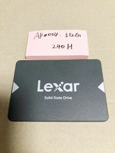 AK0014【中古動作品】Lexar 内蔵 SSD 512GB /SATA 2.5インチ動作確認済み 使用時間240H