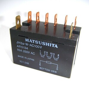 リレー JH3a-W-AC100V 15A Matsushita 10個