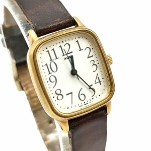 【電池切れ】SEIKO セイコー　V501-0CY0 クォーツ腕時計 レディース 白文字盤 スクエア レディース
