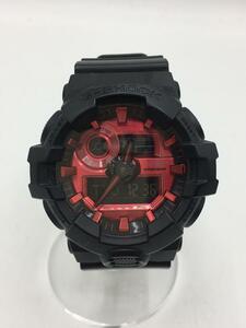 CASIO◆クォーツ腕時計・G-SHOCK/デジアナ/RED/BLK