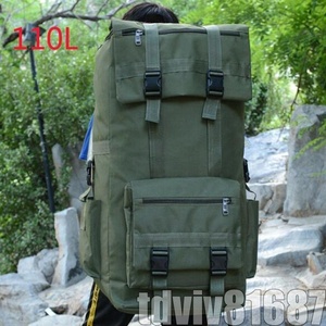 特売●110L大容量の男性の軍事戦術バックパック軍バッグ屋外トレッキングハイキングキャンプ旅行バッグリュックサック|x