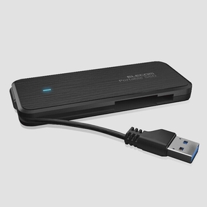 送料無料★エレコム ポータブルSSD 120GB USB3.2(Gen1)対応 ケーブル収納 (ブラック)