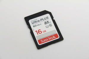 16GB SDHCカード　SanDisk Ultra PLUS 80MB/s