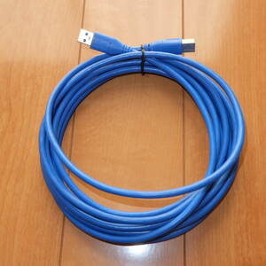 USB3.0ケーブル 5m 5.0m 500cm A-B Type-A・・・Type-B 使用するには、別途リピーターケーブルが必要です