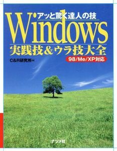 アッと驚く達人の技　Ｗｉｎｄｏｗｓ実践技＆ウラ技大全 ９８／Ｍｅ／ＸＰ対応 アッと驚く達人の技／Ｃ＆Ｒ研究所(著者)