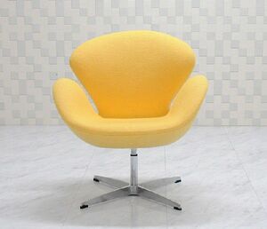 スワンチェア アルネヤコブセン イエロー ソファ そふぁ sofa デザイナーズ家具 パーソナルチェア swanchair swan chair