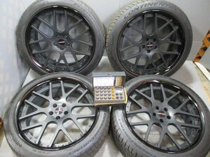 SR1782☆中古セット HYPER FORGEO 22×9.5J +33 114.3-5穴 265/40ZR22 2020年製 バリ溝夏4本！法人宛/営業所止め送料無料 レクサスRX