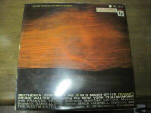 ベートーヴェン：交響曲第9番ニ短調「合唱」/ブルーノ・ワルター指揮/ニューヨークフィル/国内盤LPレコード