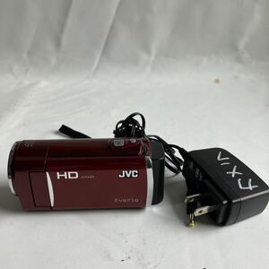 ★【500円スタート】JVC ビクター デジタルビデオカメラ GZ-HM180-R レッド エブリオ ハンディカム 稼動品