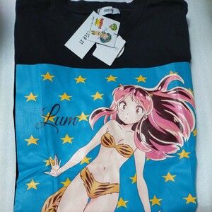 新品 Mサイズ うる星やつら FOREVER21 コラボ Tシャツ ブラック 黒 ラムちゃん BIG Tシャツ 半袖Tシャツ M ビッグT オーガニックコットン