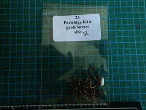 partridge パートリッジ フック　K4A grub hook #12 25本入り