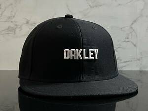 【未使用品】313KF 上品★OAKLEY オークリー フラットバイザー キャップ 上品で高級感のあるデザインのポリエステル素材♪《FREEサイズ》