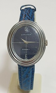 希少モデル 手巻き 稼働品 ロンジン COMET レディース腕時計 黒色文字盤 