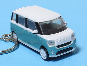 ☆DAIHATSU MOVE CANBUS☆ダイハツ ムーヴキャンバス☆LA800☆ホワイト×ファインミントメタリック☆ミニカー☆キーホルダー・アクセサリー