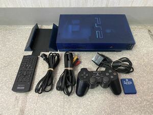 PlayStation2本体（SCPH-37000/オーシャンブルー） PS2 付属 DVDリモコン付 SONY ソニー 