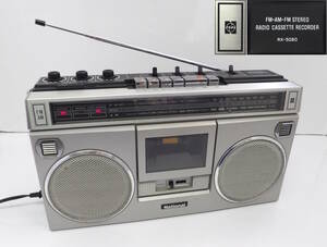 【よろづ屋】ナショナル ラジカセ National RX-5060 FM/AM Radio Cassette Made in Japan 昭和レトロ家電 ジャンク(M0420-100)