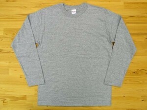 Printstar 00102-CVL 5.6oz ヘビーウェイト長袖Tシャツ Sサイズ 杢グレー 1枚 無地 ロンT 新品 ゆうパケット330円or350円発送可 灰