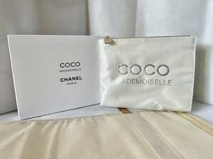  ◆ シャネル ココ マドモアゼル 化粧ポーチ パールホワイト チャーム付き ◆ CHANEL COCO MADEMOISELLE