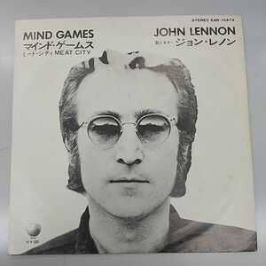 EP盤　ジョン・レノン　JOHN LENNON　マインド・ゲームス / ミート・シティ シングル盤 東芝EMI　EAR-10474 