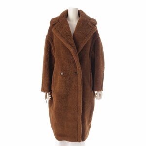 【マックスマーラ】Max mara　テディベア アルパカ シルク ウール アイコンコート 101615036 ブラウン S 【中古】【正規品保証】202973