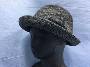 新品 トーキョーハット TOKIO HAT × ハリスツイード Harris Tweed ヘリンボーンツイード ハット 中折れ帽 メンズ 日本製 ウール100% M