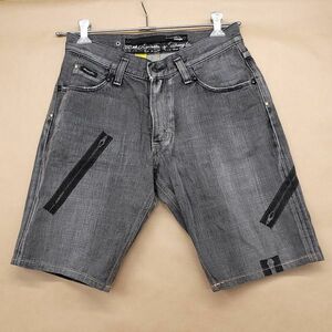 261426【W29】Wrangler The Original EURO Fit デニム ファスナープリント ショートパンツ ハーフパンツ グレー ラングラー