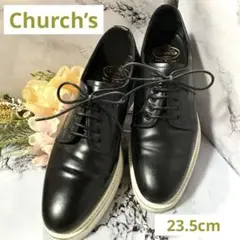 チャーチ Church’s ロイスカーフ ブラック/ホワイト　37  美品