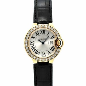 Zetton【箱/保証書付き】カルティエ　CARTIER　バロンブルー ベゼルダイヤ　WE900251　28mm　18KPG　定価3,036,000円