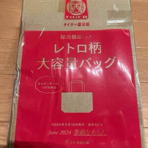 素敵なあの人 2024年 6月号 【付録】 タイガー魔法瓶コラボ キャリーケースにつけられる保冷機能つき大容量バッグ