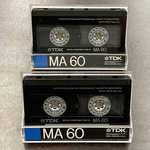 1947BT TDK MA 60分 メタル 2本 カセットテープ/Two TDK MA 60 Type IV Metal Position Audio Cassette