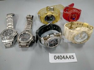 0404A45　腕時計　ジャンク品　おまとめ6点　CASIOカシオ　G-SHOCK　など