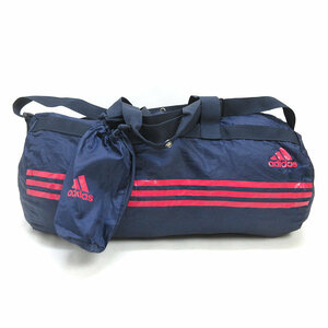 s■アディダス/adidas 収納袋付き ポケッタブル ボストンバッグ/スポーツBAG■紺/兼用/56【中古】