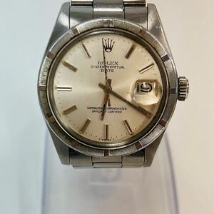 ジャンク ROLEX OYSTER PERPETUAL -DATE- Ref：1501 ロレックス オイスター デイト T SWISS T シルバーダイヤル シリアル:574**** 正規品