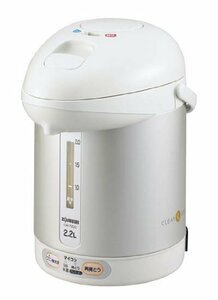 【中古】 ZOJIRUSHI マイコン沸とう電気エアーポット 2.2L CW-PZ22-HH クリアグレー