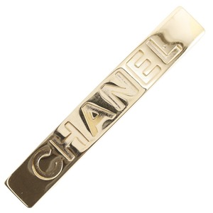 CHANEL シャネル ロゴ バレッタ 金メッキ レディース【I211723072】中古