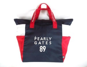 ★美品★PEARLY GATES パーリーゲイツ / PG89 ニコちゃんBIGトートバック ボストンバック