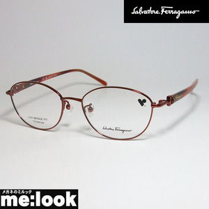 FERRAGAMO フェラガモ レディース　ラウンド　ボストン 眼鏡 メガネ フレーム SF2580LB-603-51 度付可 シャイニーボルドー