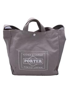 PORTER◆トートバッグ/キャンバス/GRY