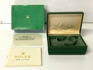 ★☆レア ROLEX ロレックス アンティーク 腕時計ケース 緑箱 冊子付き ウォッチケース アクセサリーケース 箱 BOX 213☆★