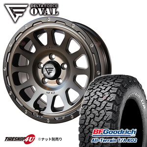 4本セット デルタフォース オーバル OVAL 17x8J 5/127+40 MSP BFグッドリッチ オールテレーン KO2 285/70R17 WL ラングラー JL