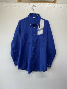 エネオス/エネジェット　長袖シャツ　青／ブルー　Lサイズ　レア　制服　ユニホーム　社員　従業員　ガソリンスタンド　整備　　　G1243