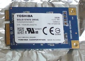TOSHIBA THNSNX032GMCT SSD mSATA 32GB 