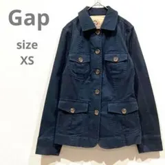 【Gap】ギャップ　アウター　ミリタリージャケット　ネイビー　コットン　XS
