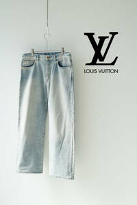 2019AW LOUIS VUITTON ルイヴィトン ビンテージ 加工 ワイド デニム パンツ size 32 HGD90WL VP 0421 0421882